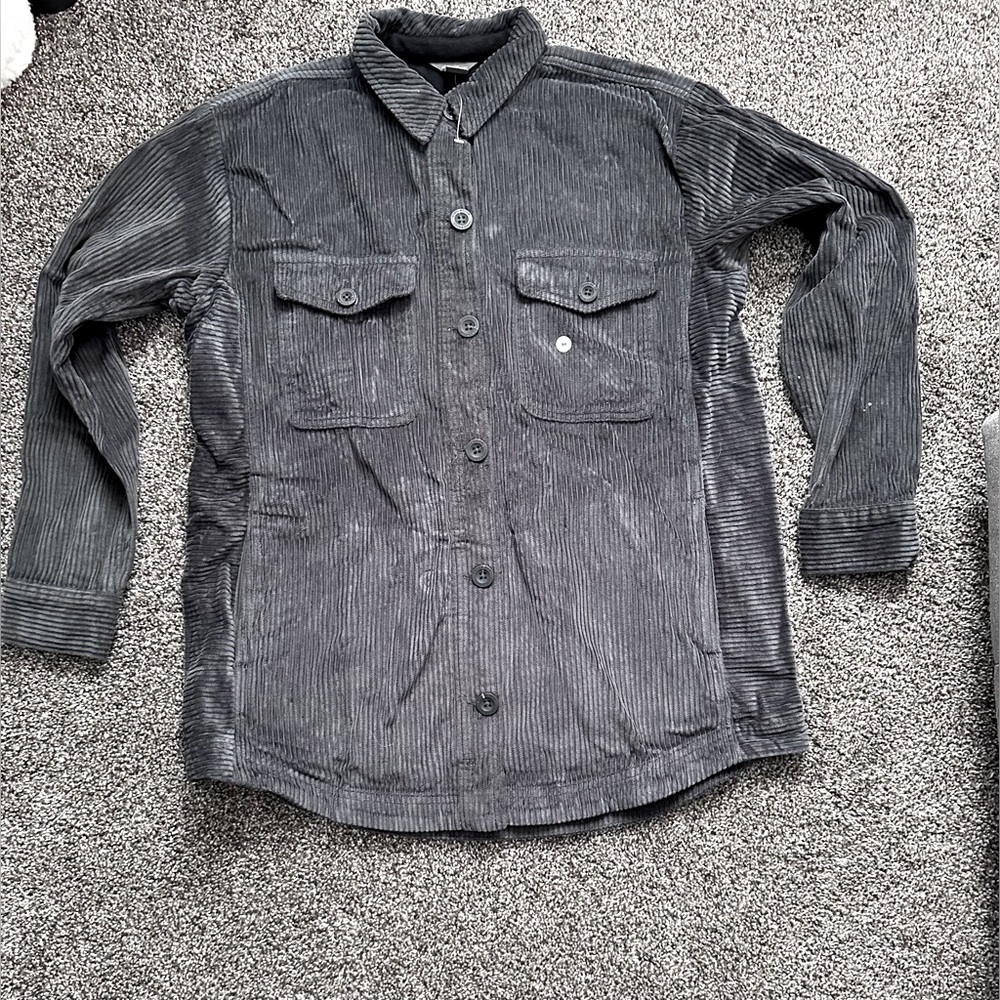NWOT Eddie Bauer charcoal corduroy jacket size medium